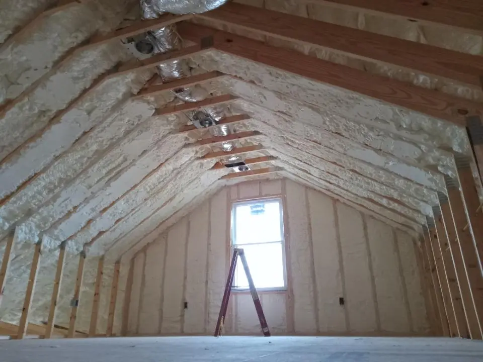Spray foam roofing application for Crawl Space Insulation project in Riverdale